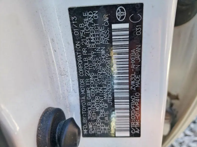 2013 TOYOTA PRIUS TWO  