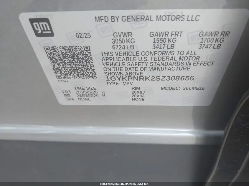 2025 CADILLAC LYRIQ LUXURY W/1SC