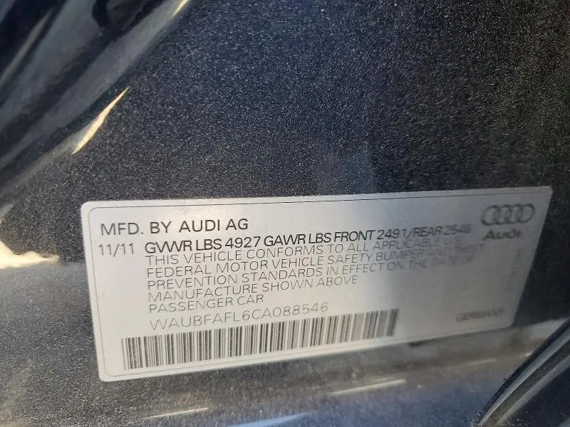 2012 AUDI A4 PREMIUM  