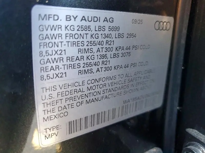 2025 AUDI SQ5 SPORTBACK PREMIUM PLUS  