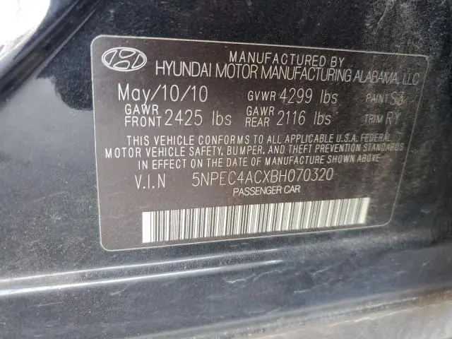 2011 HYUNDAI SONATA SE  