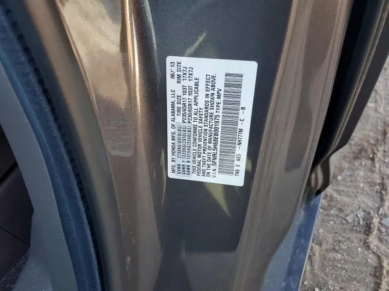 2014 HONDA ODYSSEY EXL  