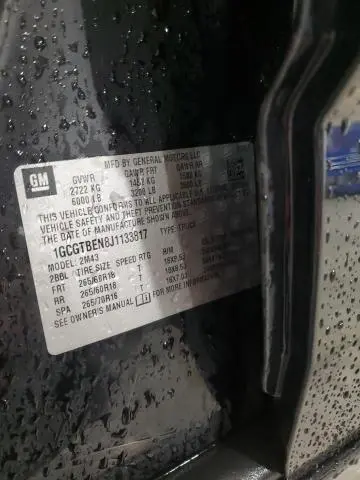 2018 CHEVROLET COLORADO   