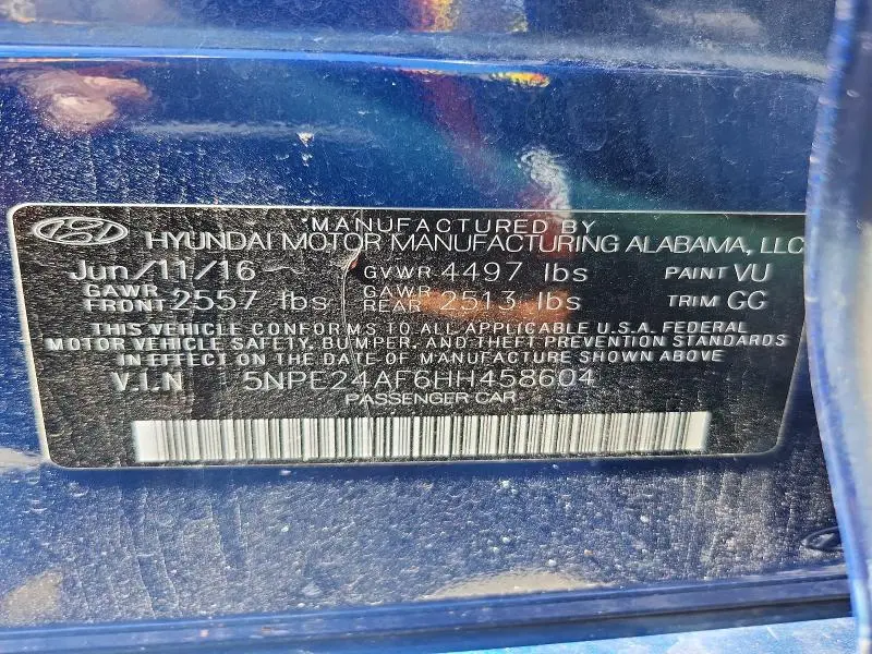 2017 HYUNDAI SONATA SE  