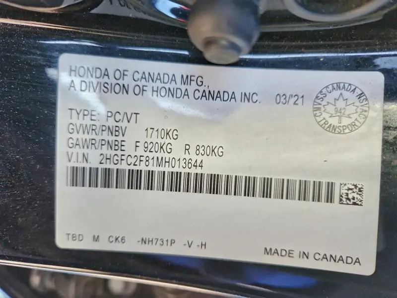 2021 HONDA CIVIC SPORT  