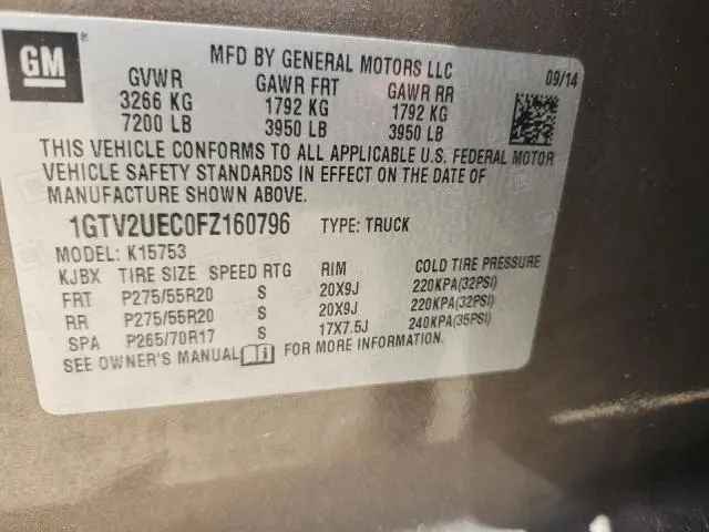 2015 GMC SIERRA K1500 SLE  