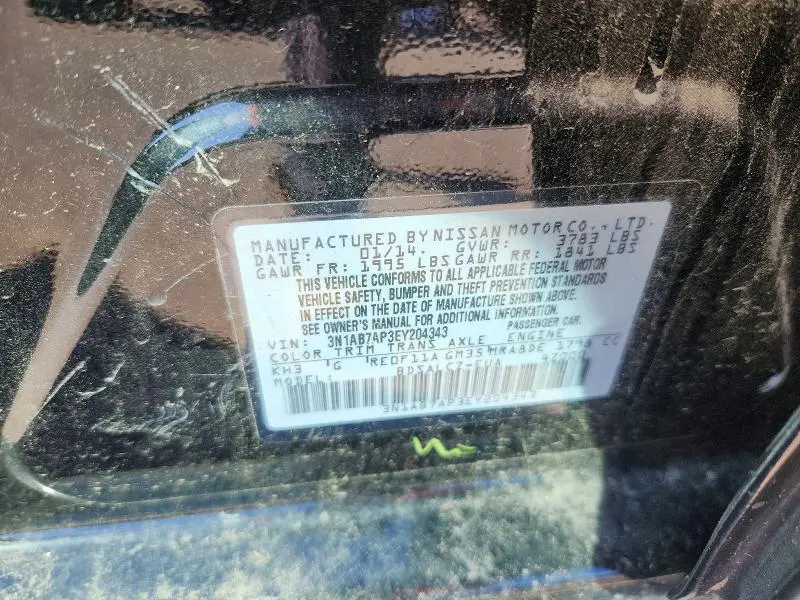 2014 NISSAN SENTRA S  