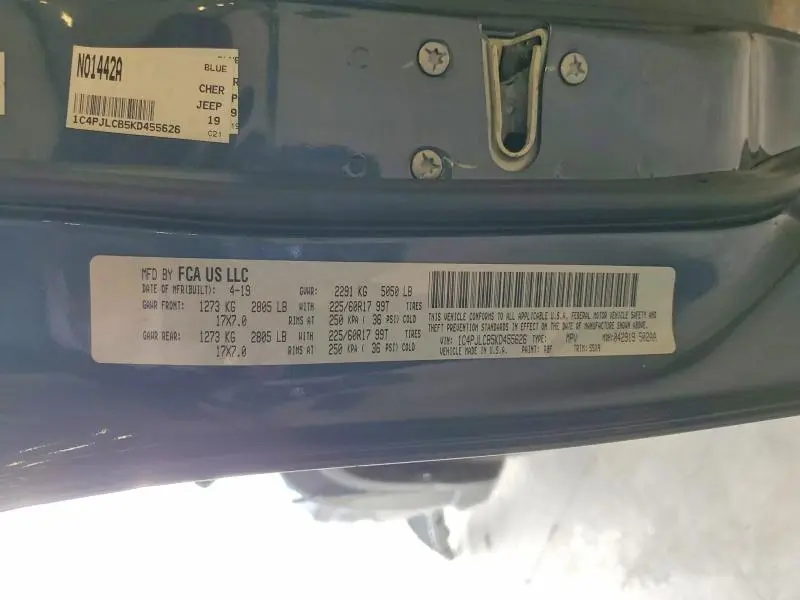 2019 JEEP CHEROKEE LATITUDE  