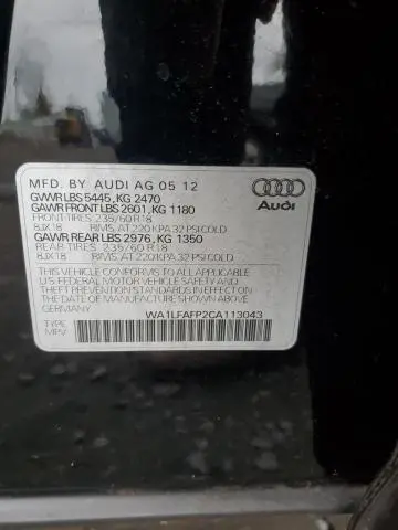 2012 AUDI Q5 PREMIUM PLUS  