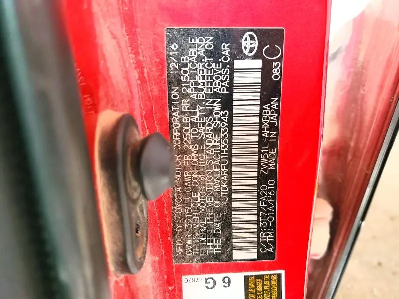 2017 TOYOTA PRIUS TWO ECO  