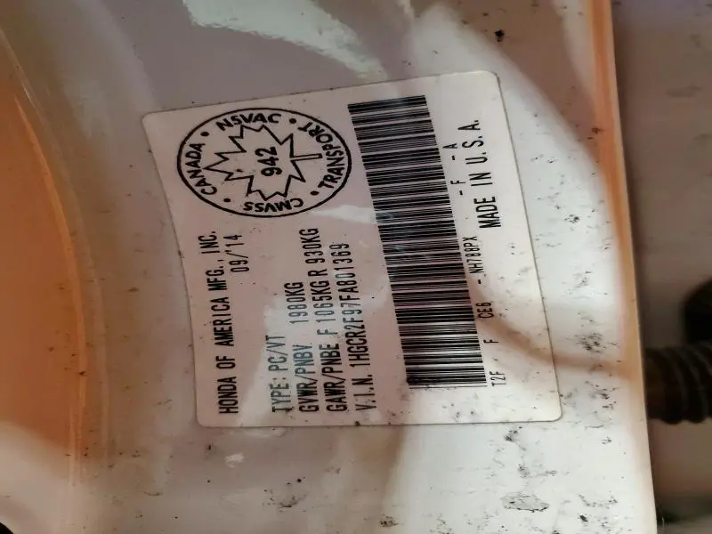 2015 HONDA ACCORD TOURING  