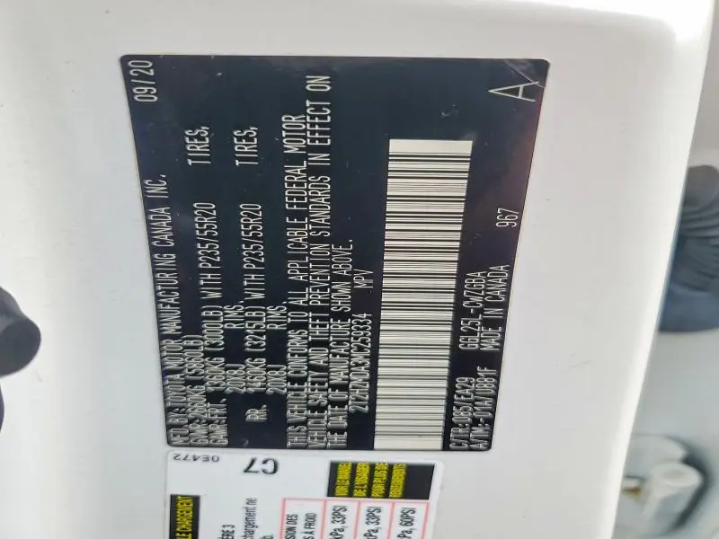 2021 LEXUS RX 350 BASE  