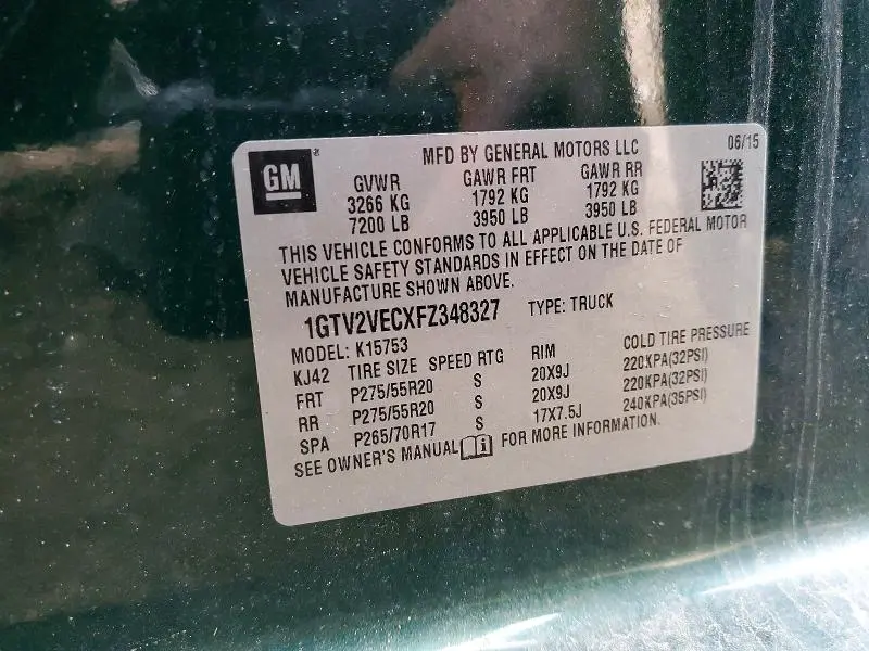 2015 GMC SIERRA K1500 SLT  