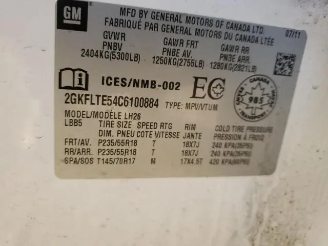 2012 GMC TERRAIN SLE  