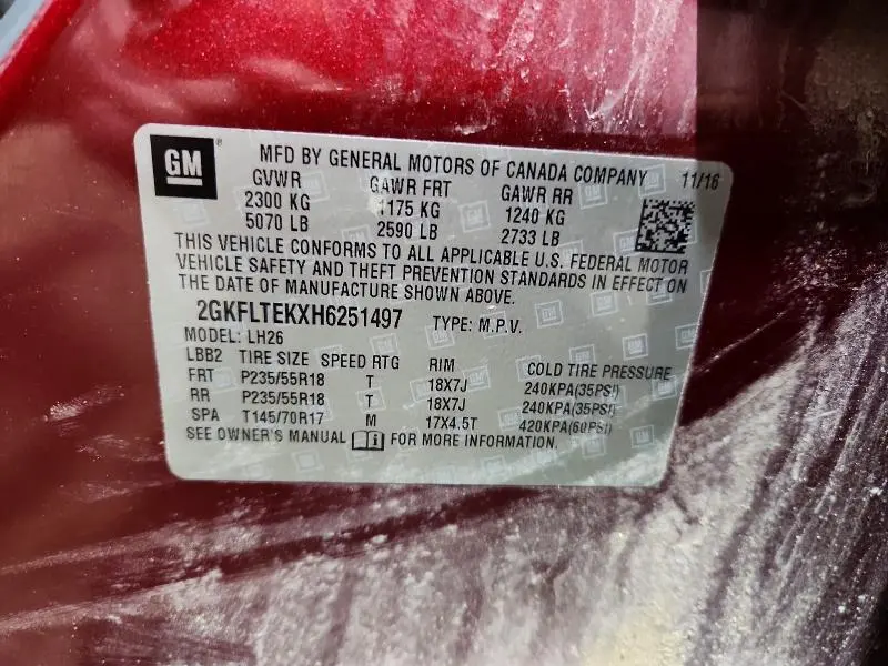 2017 GMC TERRAIN SLE  