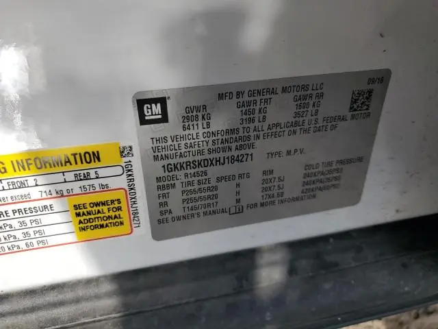 2017 GMC ACADIA LIMITED SLT-2  