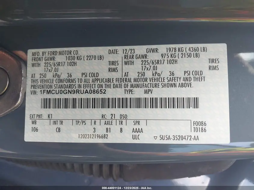 2024 FORD ESCAPE ACTIVE