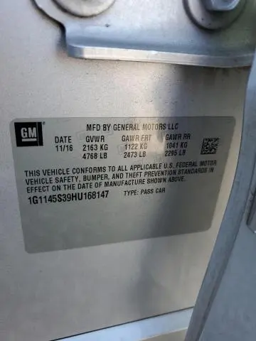 2017 CHEVROLET IMPALA   