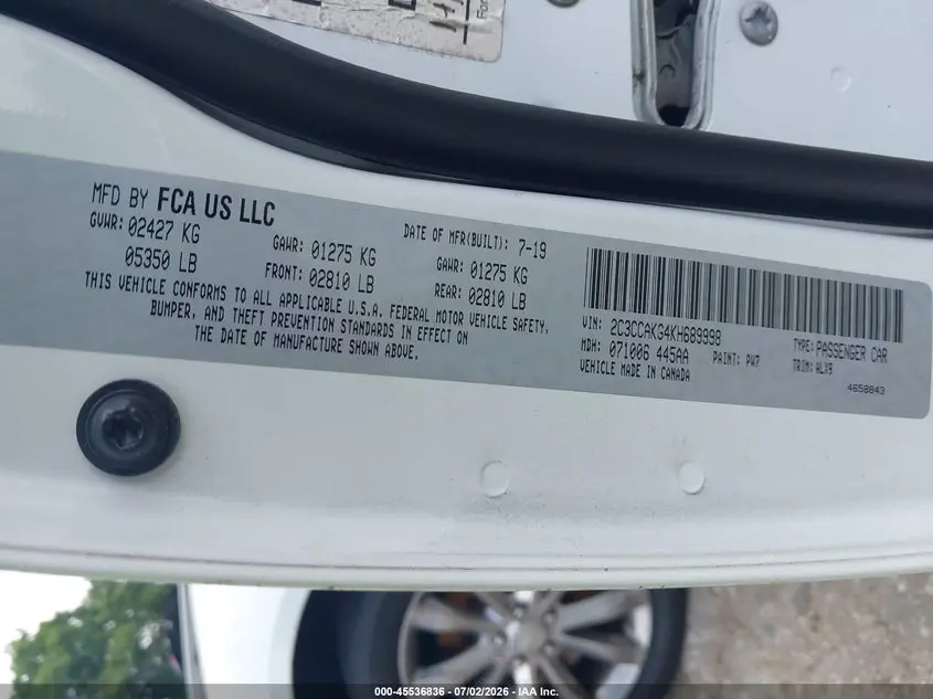 2019 CHRYSLER 300 LIMITED AWD