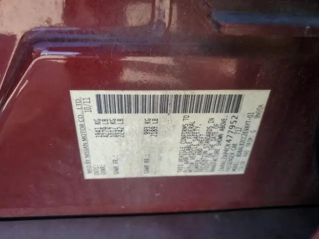 2012 NISSAN ALTIMA BASE  