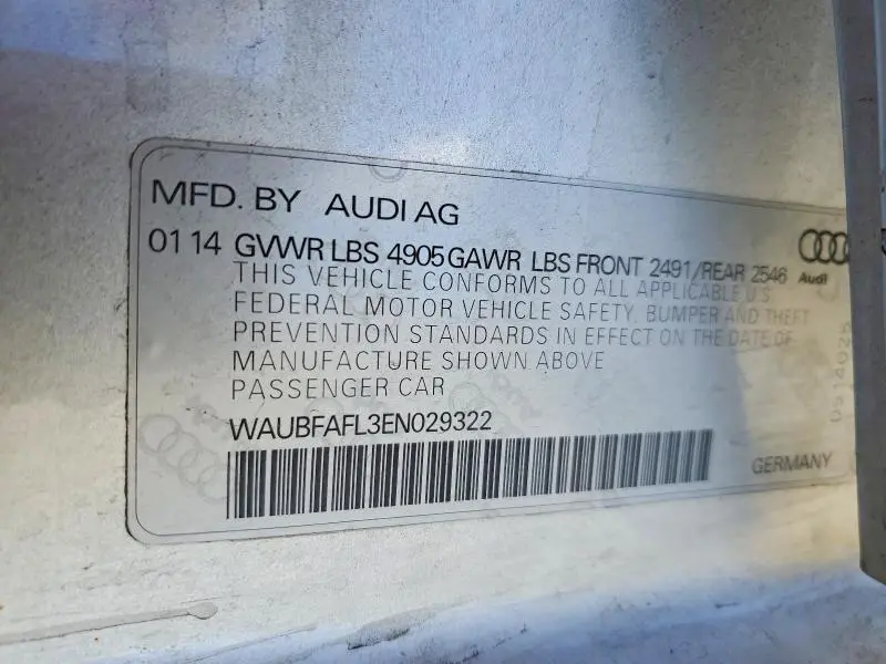 2014 AUDI A4 PREMIUM  