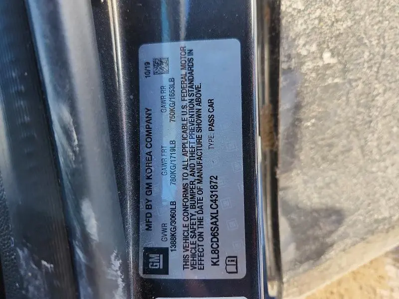 2020 CHEVROLET SPARK 1LT  