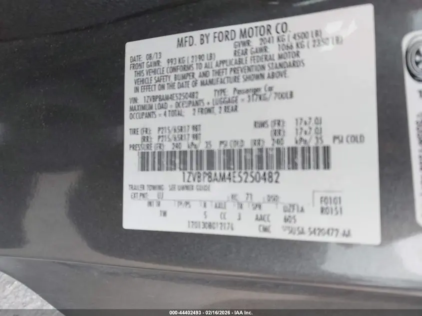 2014 FORD MUSTANG V6