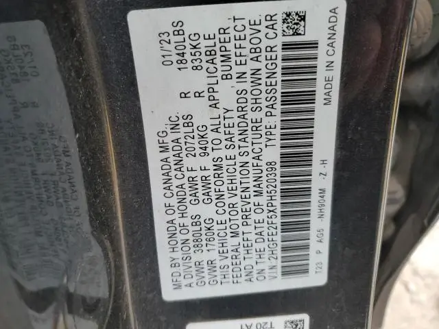 2023 HONDA CIVIC SPORT  