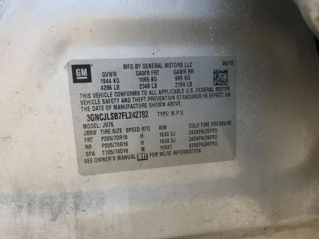 2015 CHEVROLET TRAX 1LT  