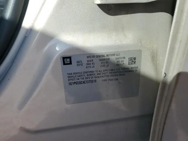 2012 CHEVROLET CRUZE LT