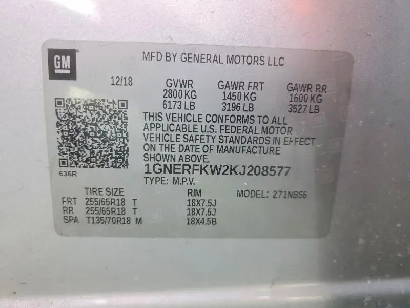 2019 CHEVROLET TRAVERSE LS  