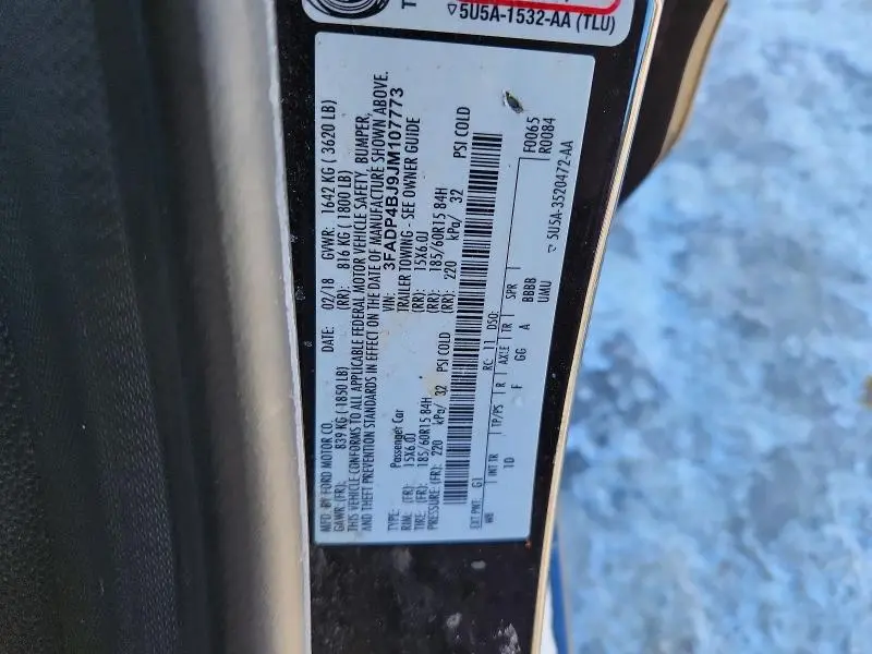 2018 FORD FIESTA SE  
