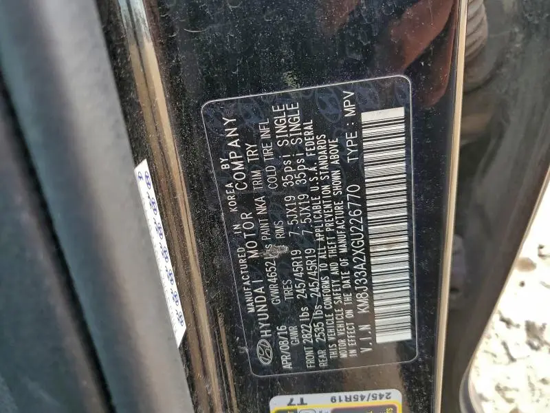 2016 HYUNDAI TUCSON LIMITED  