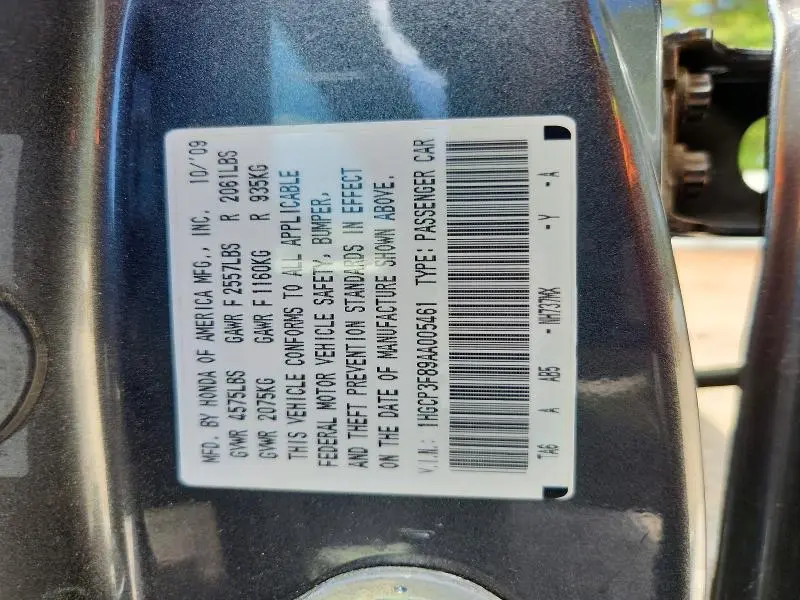 2010 HONDA ACCORD EXL  