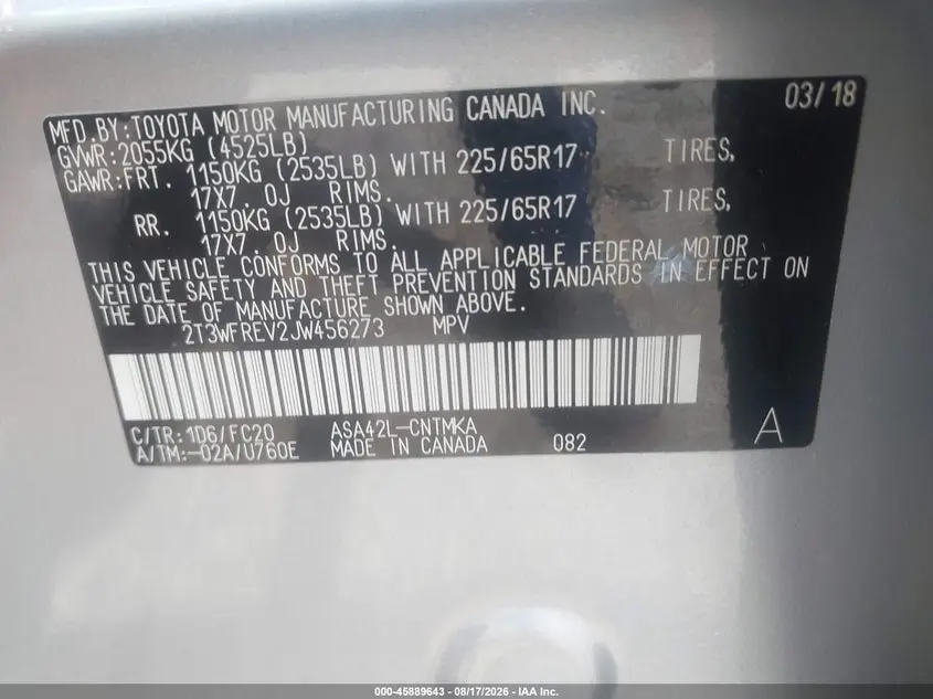 2018 TOYOTA RAV4 XLE