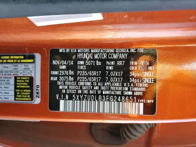 2015 HYUNDAI SANTA FE SPORT   