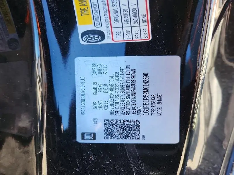 2021 CHEVROLET CAMARO LS  