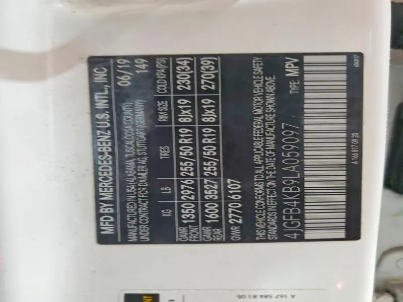 2020 MERCEDES-BENZ GLE 350 4MATIC  