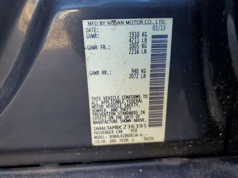 2013 NISSAN ALTIMA 2.5  