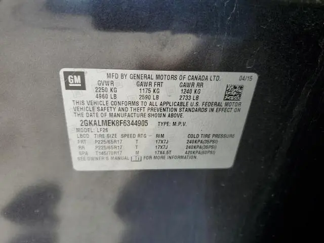 2015 GMC TERRAIN SLE  