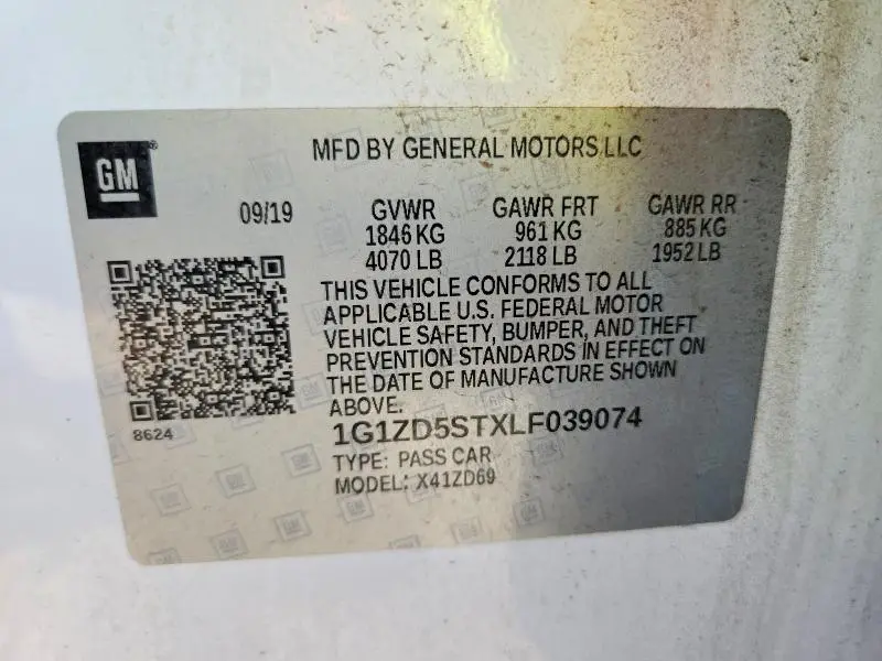 2020 CHEVROLET MALIBU LT  