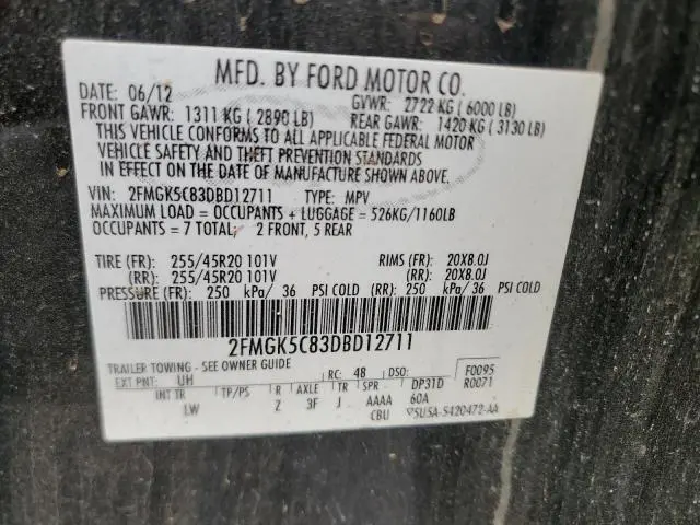 2013 FORD FLEX SEL  