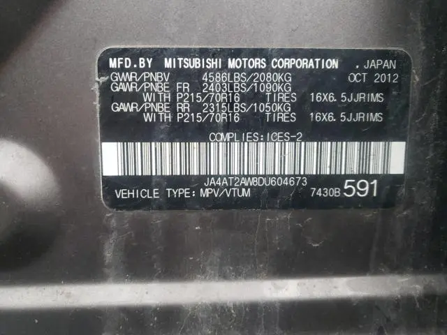 2013 MITSUBISHI OUTLANDER ES  
