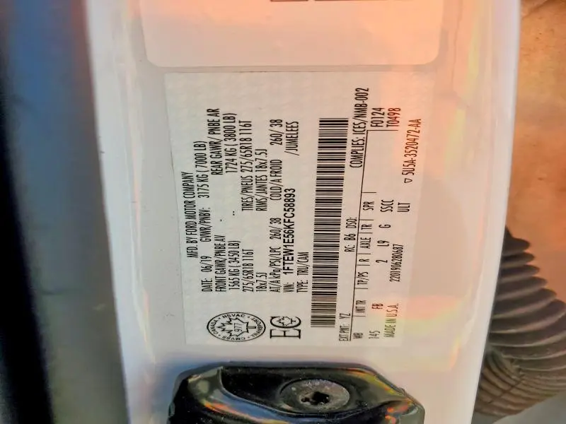 2019 FORD F150 SUPERCREW  