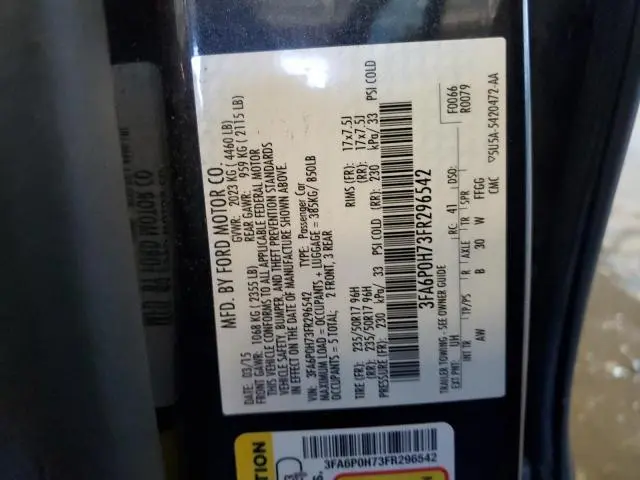 2015 FORD FUSION SE  