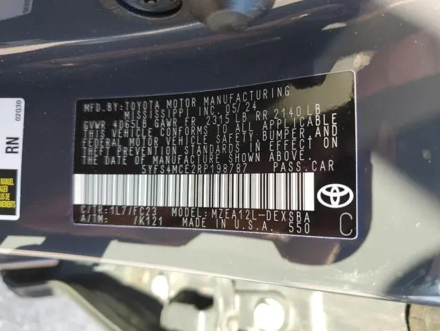 2024 TOYOTA COROLLA SE  