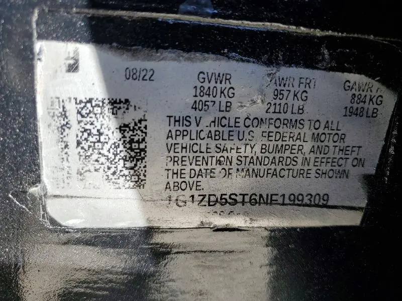 2022 CHEVROLET MALIBU LT  