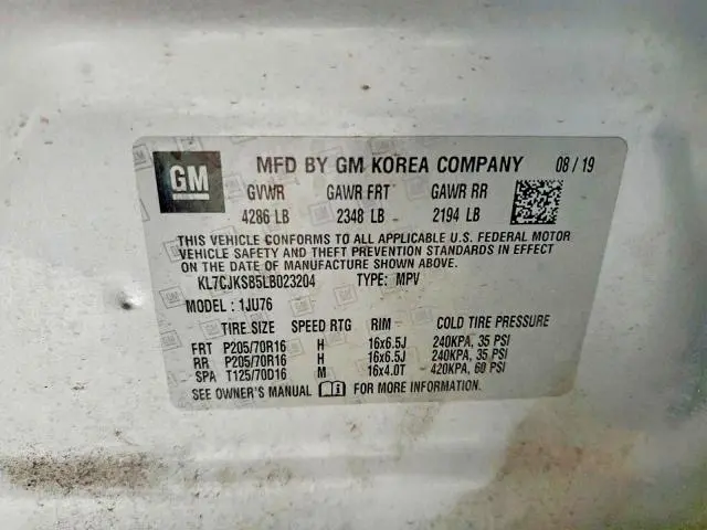 2020 CHEVROLET TRAX LS  