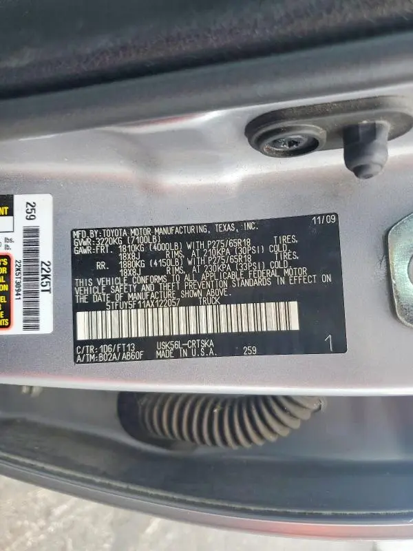 2010 TOYOTA TUNDRA DOUBLE CAB SR5  