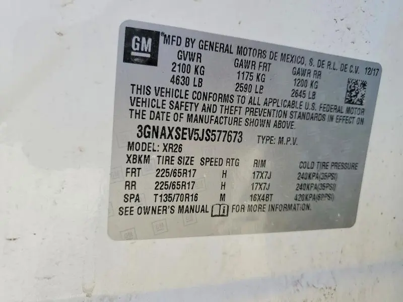 2018 CHEVROLET EQUINOX LT  